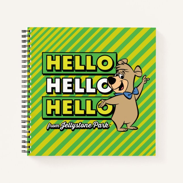 Carnet Ours Boo Boo Bonjour Bonjour Bonjour De Jellystone (Devant)