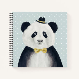 Carnet Ours de panda aquarelle