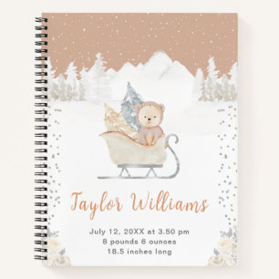 Carnet Ours d'hiver Brun Traîneau Statistiques de naissan