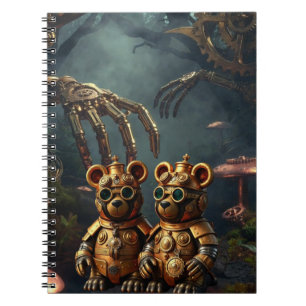 Carnet Ours en gélatine mécanique gothique forêt sombre s
