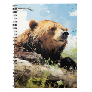 Carnet Ours Grizzli Relaxant Animal Relaxant Amusant Happ