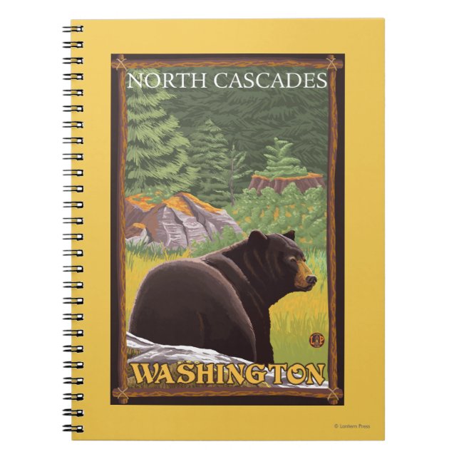 Carnet Ours noir en forêt - Cascades du Nord, Lashingto (Devant)