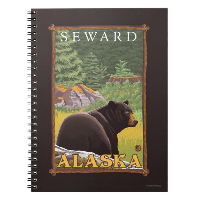 Carnet Ours Noir en Forêt - Vent, Alaska (Devant)