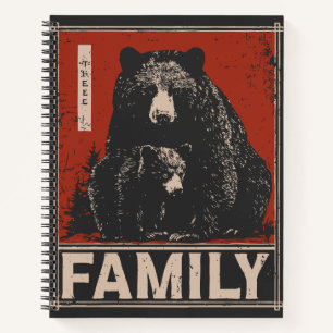 Carnet Ours noir et cub - Fierce and Tender Family Bond
