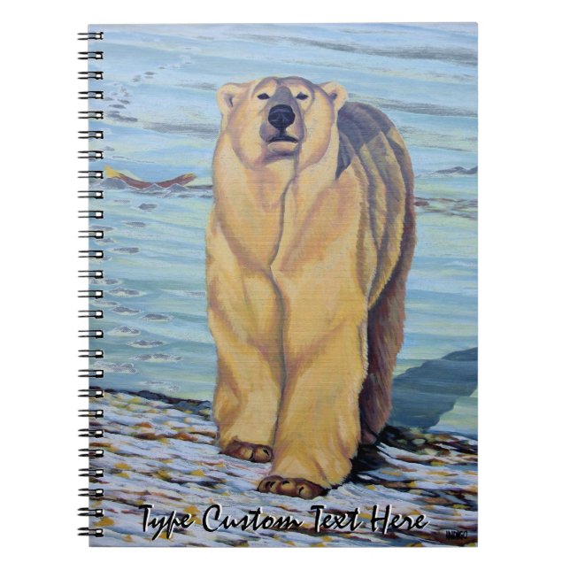 Carnet Ours Polaire Carnet d'art Ours Personnalisé (Devant)