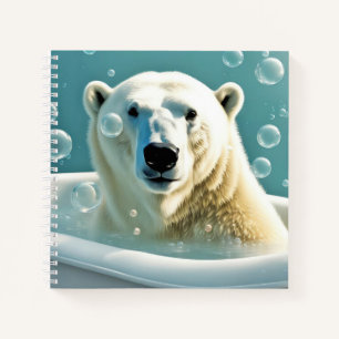 Carnet Ours Polaire Dans La Baignoire À Bulles