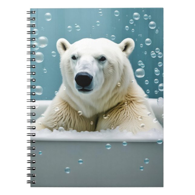 Carnet Ours Polaire Dans La Baignoire À Bulles (Devant)