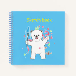 Carnet Ours polaire petit Artist Carré Art Sketch book