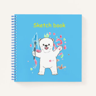 Carnet Ours polaire petit Artist Carré Art Sketch book