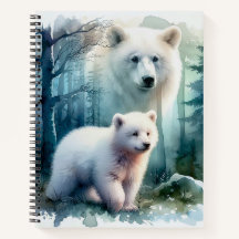 Ours polaires à l'aquarelle