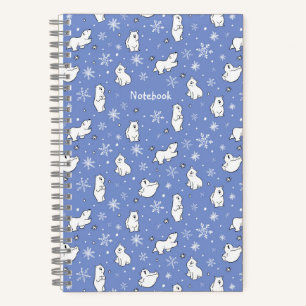 Carnet Ours polaires et flocons de neige - Personnaliser