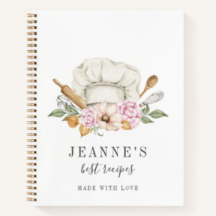 Carnet Outils Bakers aquarelle personnalisés Modèles de r