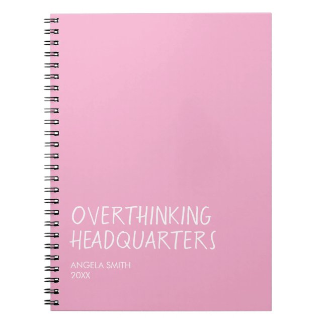 Carnet Overthinking Headquarters – Funny Overthinker Note (Devant)