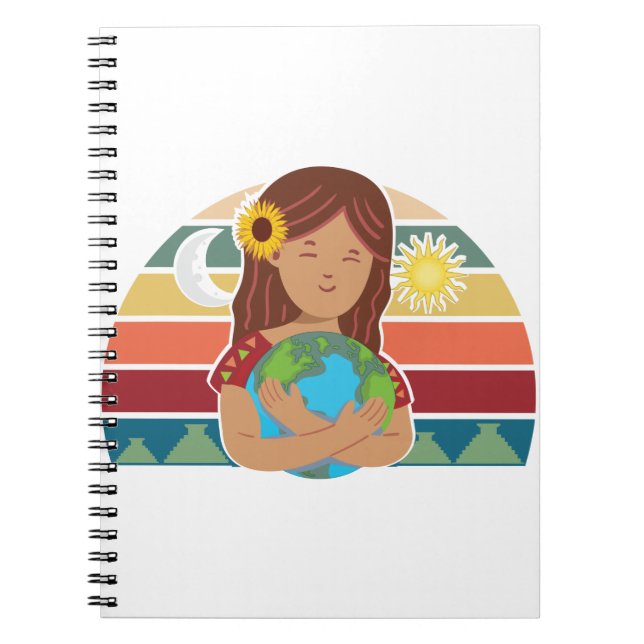 Carnet Pachamama Terre Mère Dieu Incan tournesol (Devant)