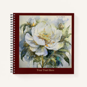 Carnet Paeonia Officinalis Aquarelle #2