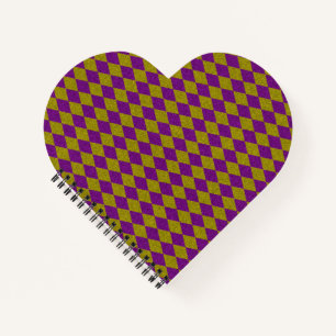 Carnet Pailleté de diamant violet et or