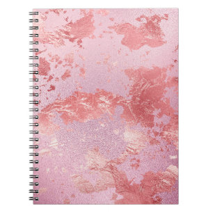 Carnet Paillettes métalliques roses glamour