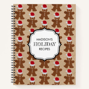 Carnet Pain d'épices de Noël Homme Cookies de vacances Re