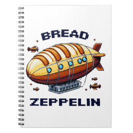 Carnet Pain Zeppelin - Pixel Art Airship Retro Design