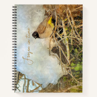 Carnet Painterly Style Winter Bird With Customizable Text