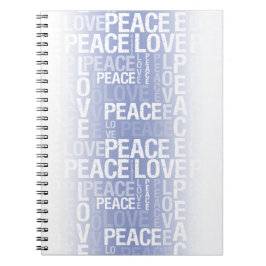 Carnet Paix Amour Blanc Violet