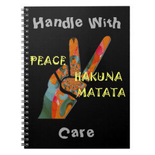 Carnet Paix dehors : panneau Vibes de Hakuna Matata