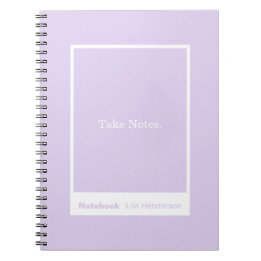 Carnet Pale Lavender Purple Block Quote Classic