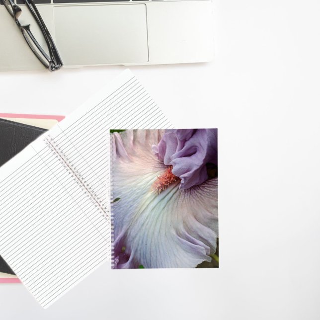 Carnet Pale Violet Sans Porte Irise Floral (In Situ)