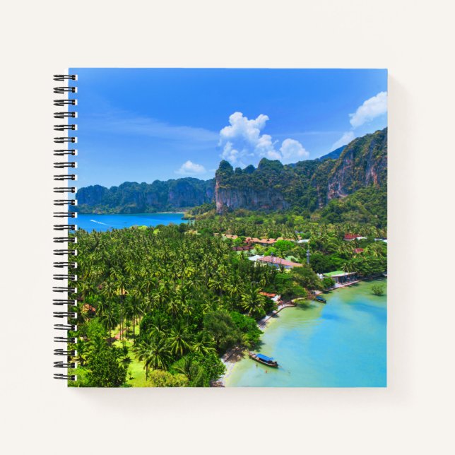 Carnet Palm Tree Tropical Thaïlande Island Bay (Devant)
