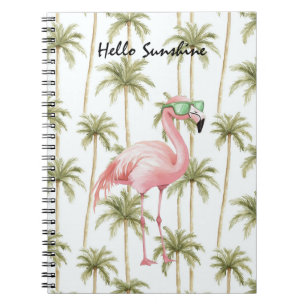 Carnet Palmier Flamant Rose