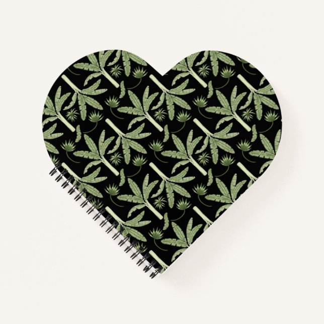 Carnet palmiers tropicaux sans couture motif (Devant)