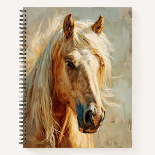 Carnet Palomino Horse Portrait Spiral