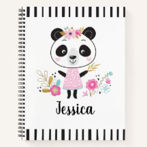 Panda rose mignon personnalisé