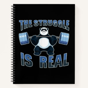 Carnet Panda Struggle Est Véritable Habillement Ness Gym