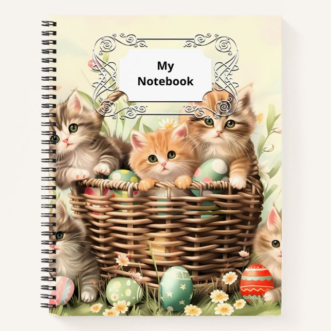 Carnet Panier de Pâques de Chatte-Printemps (Devant)