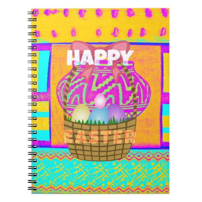 Carnet Panier de Pâques et d'Oeufs inspirés de l'Afrique  (Devant)