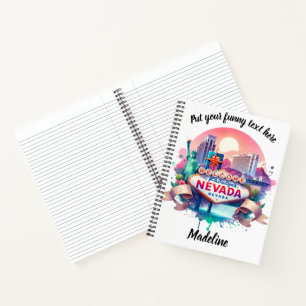 Carnet Panneau de bienvenue vibrant pour les attractions