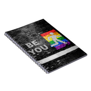 Carnet Panneau de couleurs de fierté arc-en-ciel urbain S