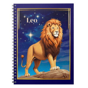 Carnet Panneau Leo Zodiac sous ciel étoilé