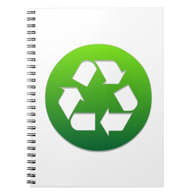 Carnet Panneau Recyclage vert (Devant)