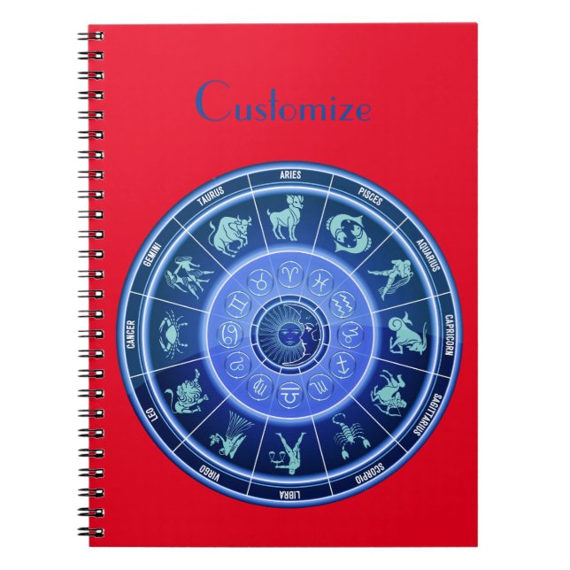 Carnet Panneau solaire Zodiac Calendrier Astrologie Thund (Devant)