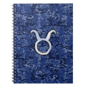 Carnet Panneau Zodiac Taurus sur Camouflage numérique ble