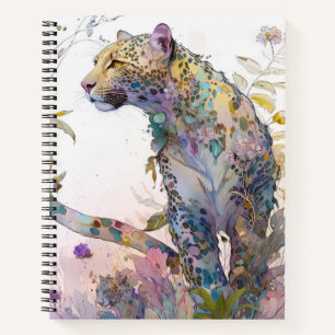 Carnet Panther Portrait Animal Peinture Forêt faunique