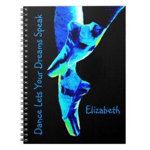 Carnet Pantoufles bleues de Pointe de ballet