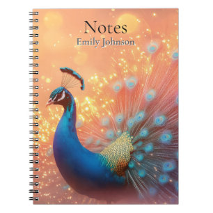 Carnet Paon Majestueux au Plumage Vibrant