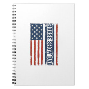 Carnet Papa de show équestre Drapeau américain Design de