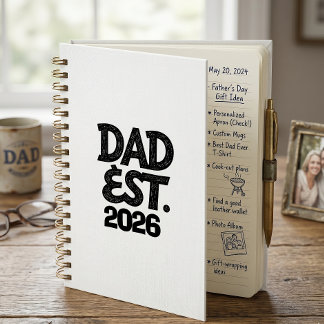Carnet Papa depuis 2026 Fier Papa Depuis
