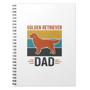 Carnet Papa Golden Retriever Conception Vectorielle pour