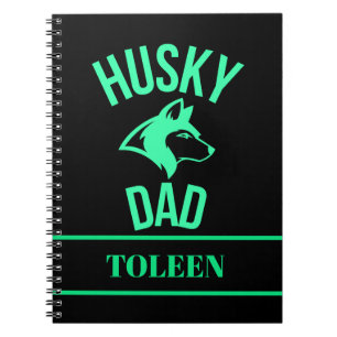 Carnet Papa Husky Personnalisé, Papa Chien