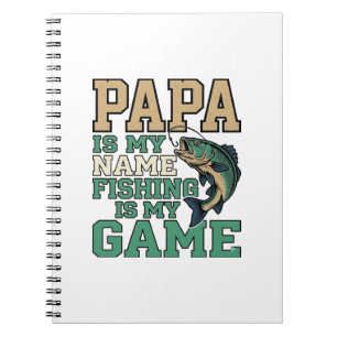 Carnet Papa La pêche est mon jeu Conception de chemise vi
